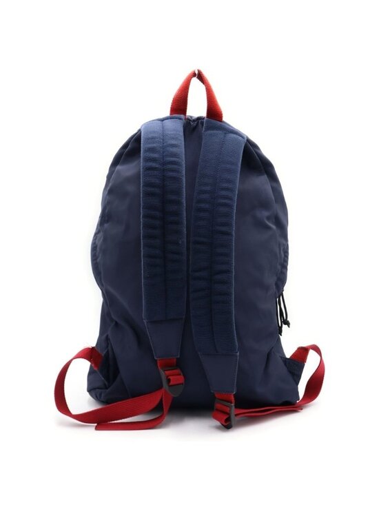 Balenciaga Logo Embroidery Backpack Navy Red Nylon Silver main image 5